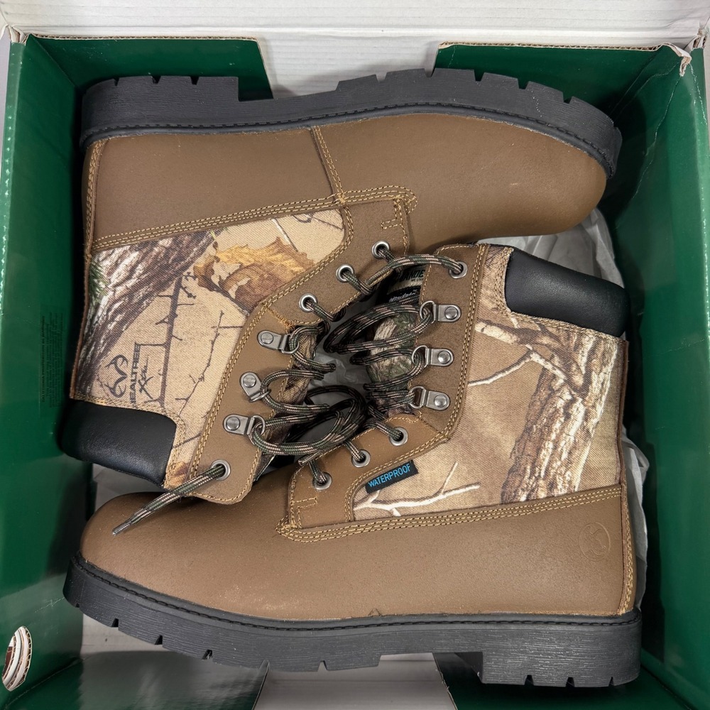 Gander Mountain Mens 12 Waterproof Hunting Boots Realtree Camo Thinsulate